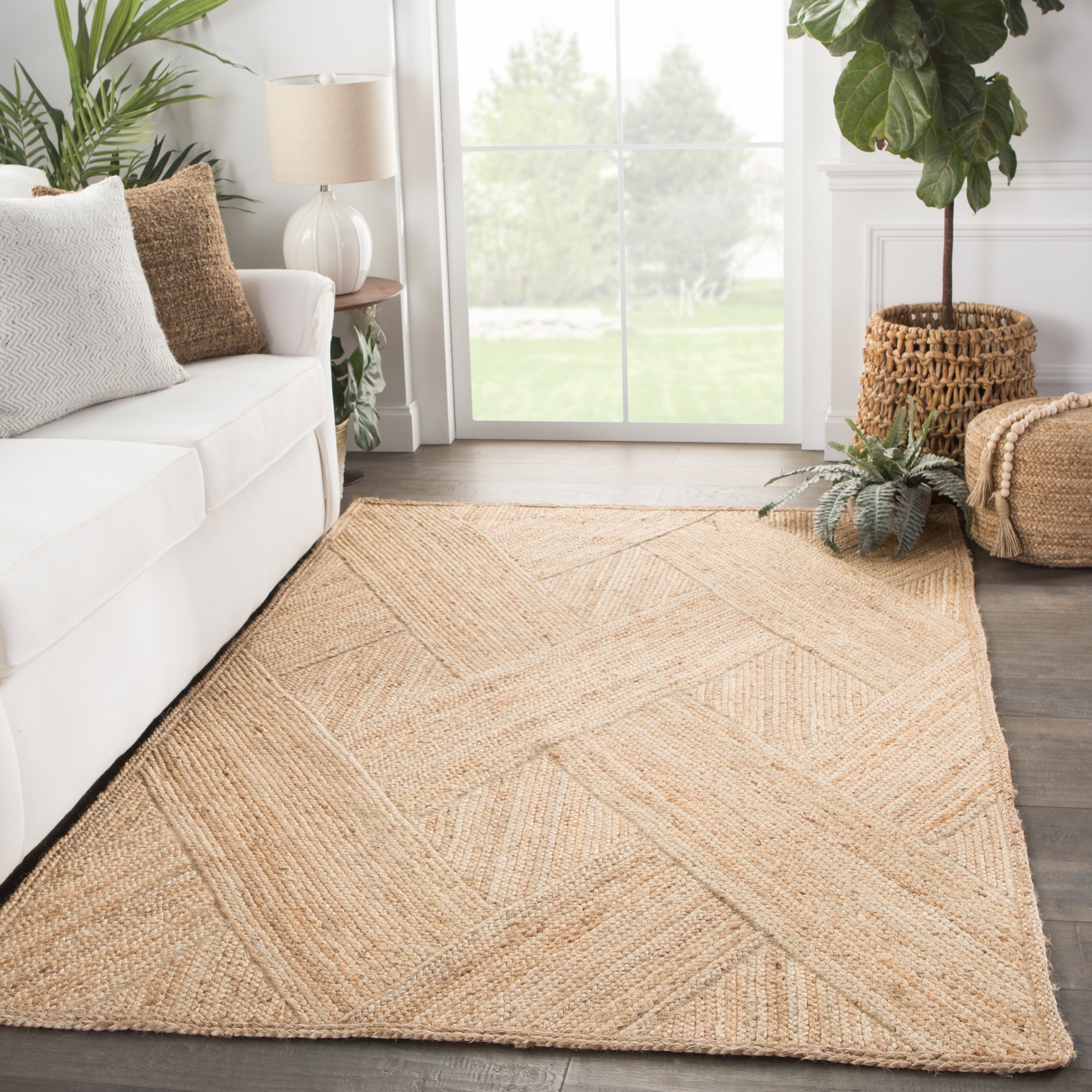 Dawes Natural Trellis Area Rug