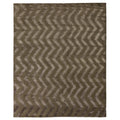 Vero Hand Knotted Wool Bamboo Silk Chocolate Area Rug 8 X 10
