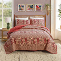 Verona 3 Piece Geometric 100 Cotton Reversible Quilt Set By Jungalow