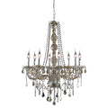 Verona 8 Light 28 In. Chandelier Available In Chrome Golden Teak Silver Shade