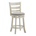Verona Linen Ladder Back Swivel 24 Inch High Back Counter Height Stool By Inspire Q Classic