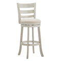 Verona Linen Ladder Back Swivel 29 Inch High Back Bar Stool By Inspire Q Classic