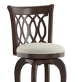 Verona Linen Scroll Back Swivel 29 Inch Bar Stool By Inspire Q Classic