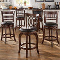 Verona Cherry Swivel 24 Inch High Back Counter Height Stool By Inspire Q Classic
