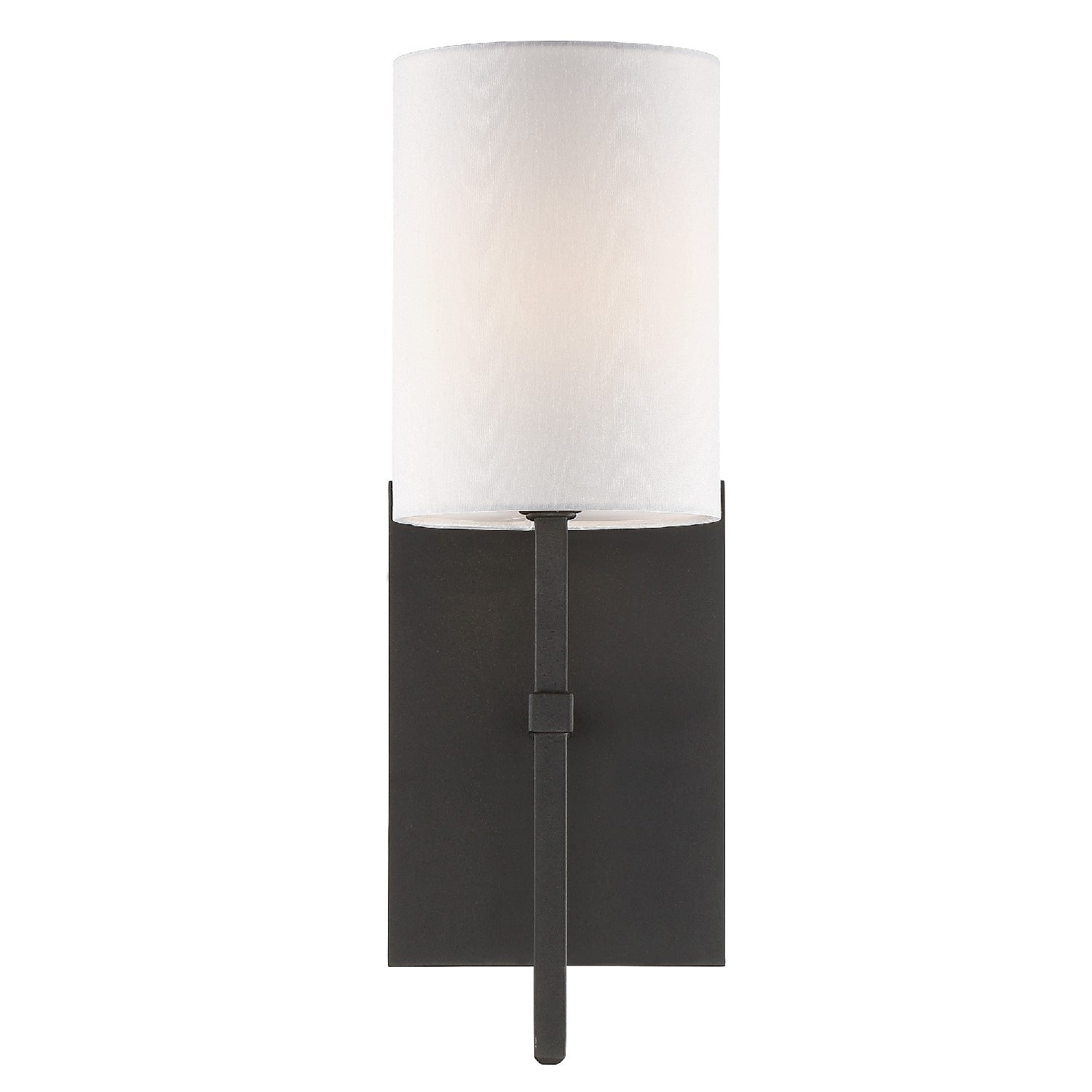Veronica 1 Light Black Forged Wall Sconce