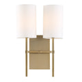 Crystorama Veronica 2 Light Aged Brass Wall Sconce