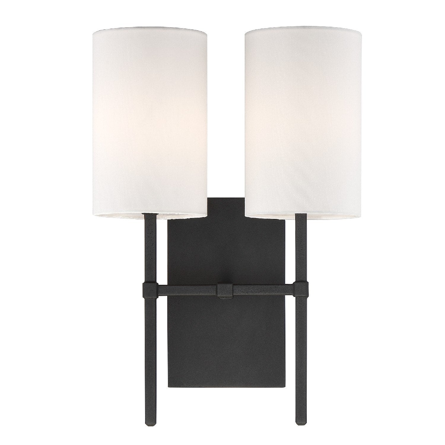 Veronica 2 Light Black Forged Wall Sconce