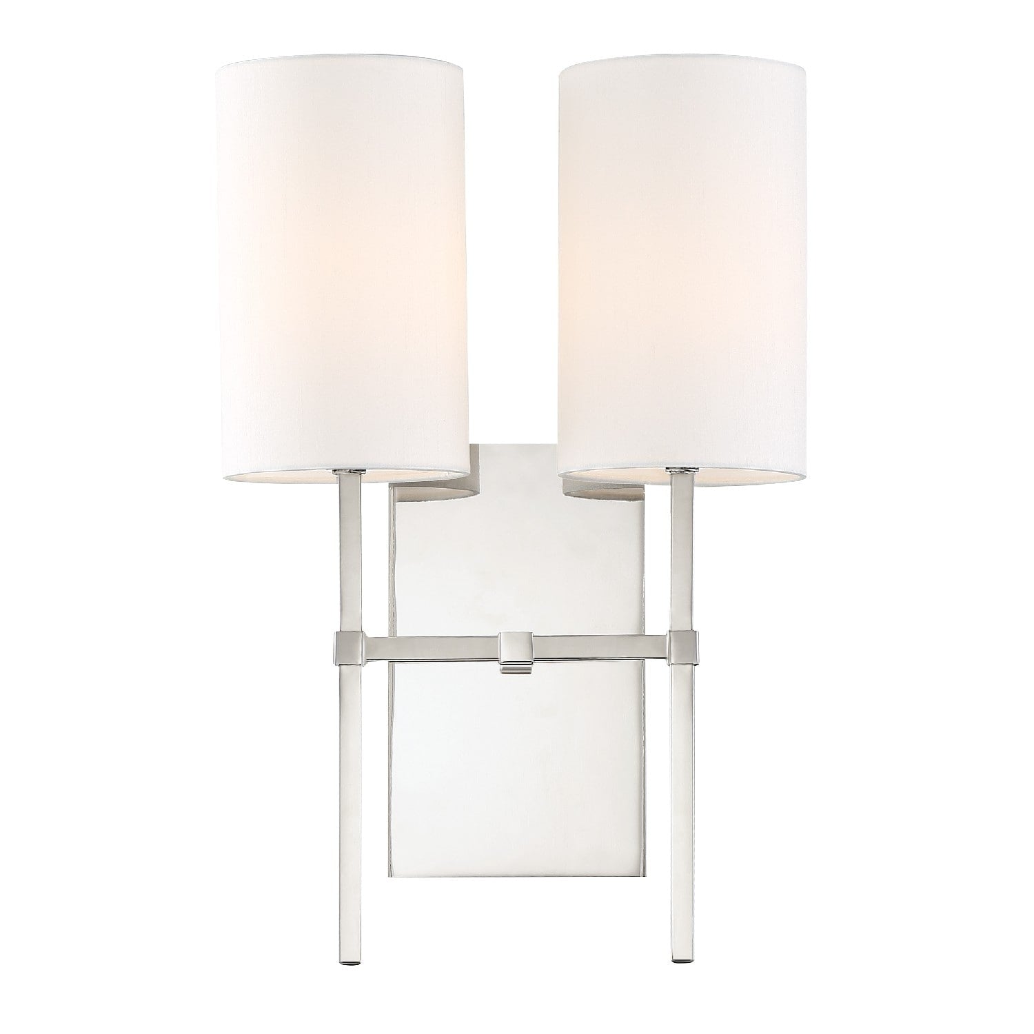 Crystorama Veronica 2 Light Polished Nickel Wall Sconce