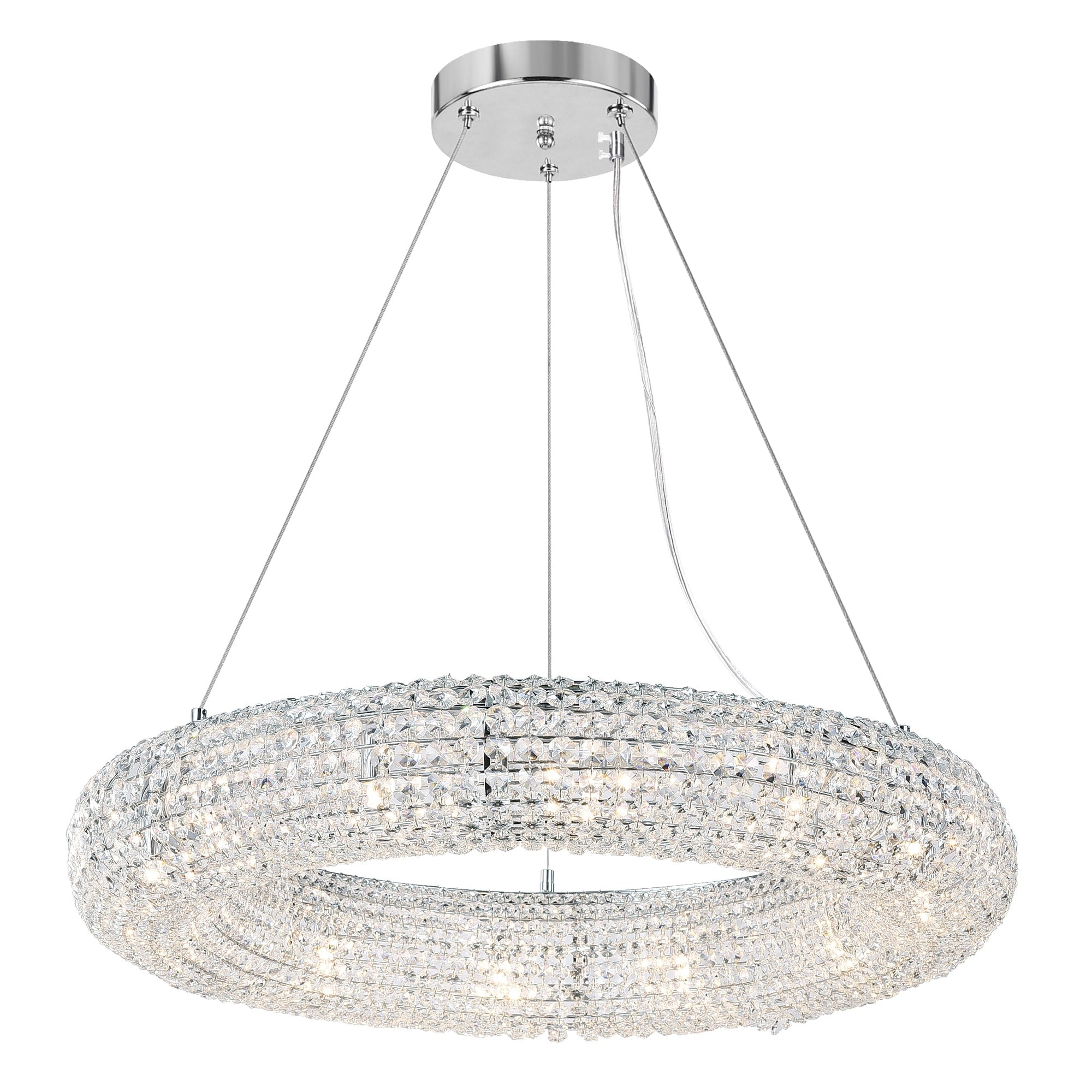 Silver Orchid Puffy Chrome 12 Light Chandelier