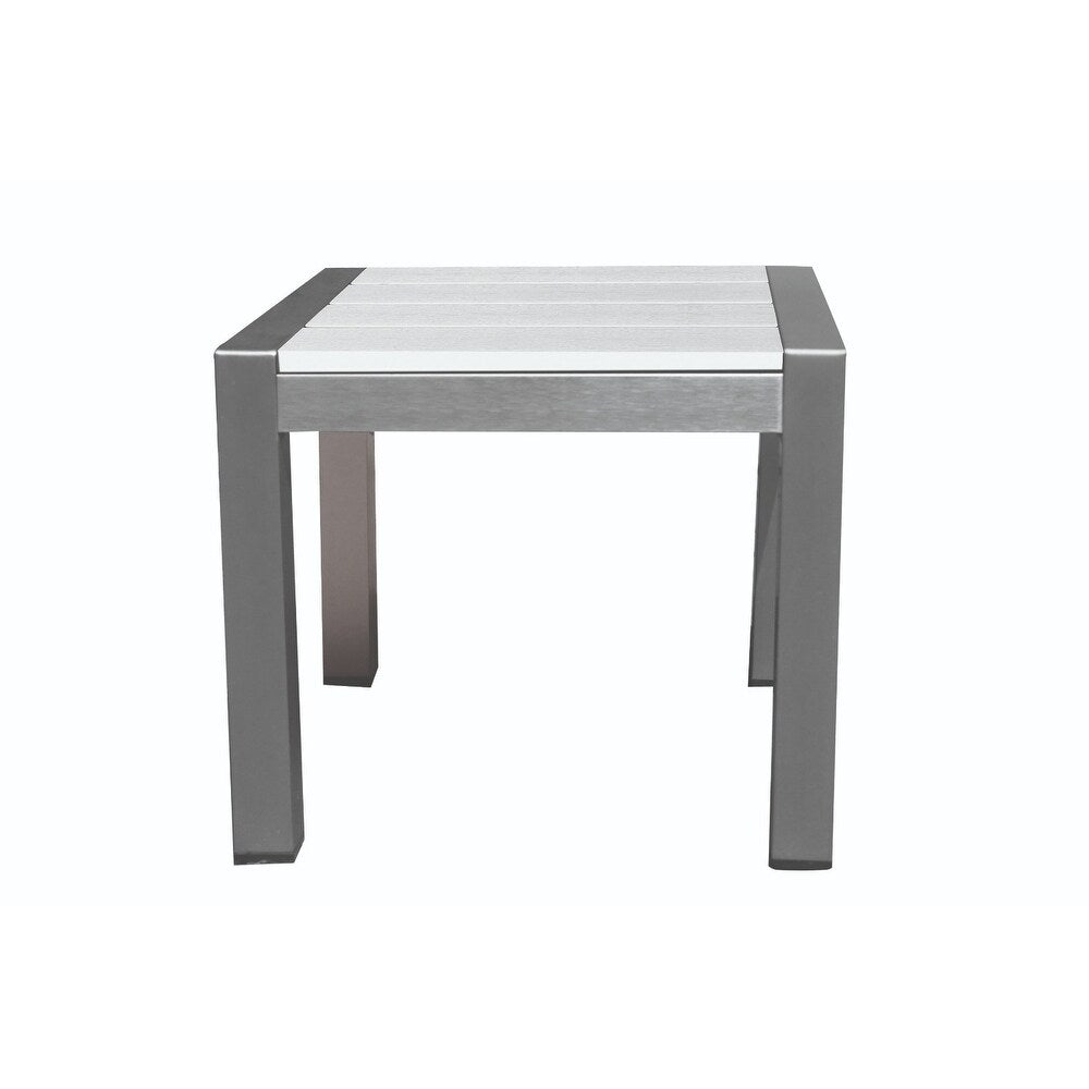 Versatile And Functional Easy Movable Outdoor Side Table White