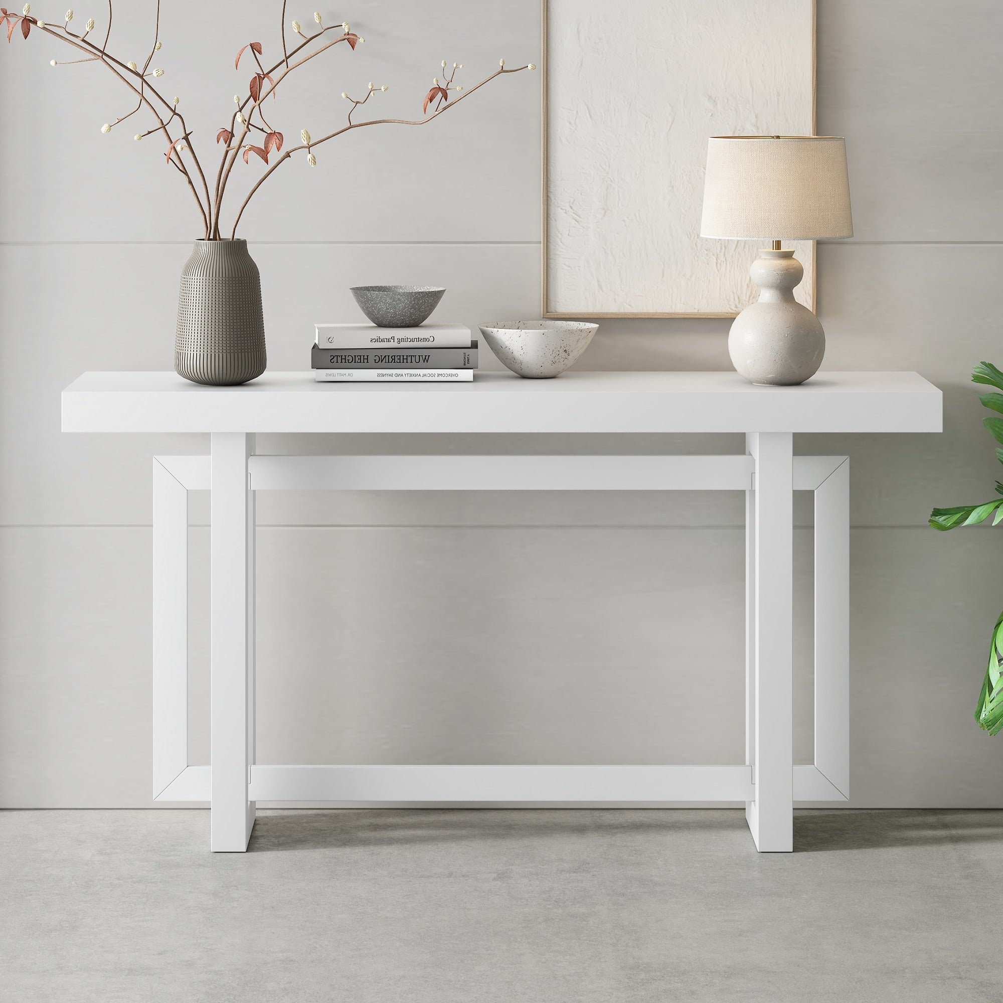 Versatile Entryway Table Sofa Table With Wood Legs Console Table White Hallway Table Side Table Accent Table