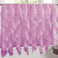 Sweet Home Collection Lavender Vertical Ruffled Waterfall Valance And Curtain Tiers