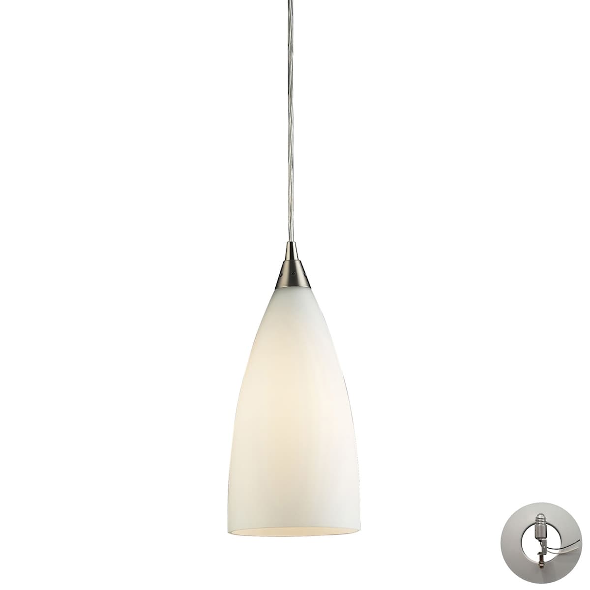 Elk Lighting Vesta 1 Light Satin Nickel Pendant