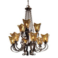 Uttermost Vetraio 9 Light Oil Rubbed Bronze Metal Chandelier