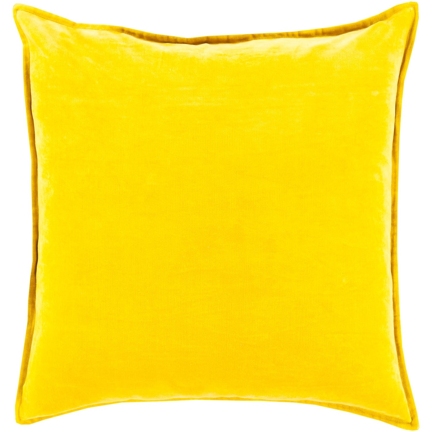 Vianne Solid Mustard Pillow Down Poly Fill 20 X 20