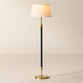 Viator Wrapped Black Leather Table Lamp