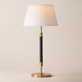 Viator Wrapped Black Leather Floor Lamp