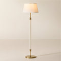 Viator Wrapped White Leather Table Lamp