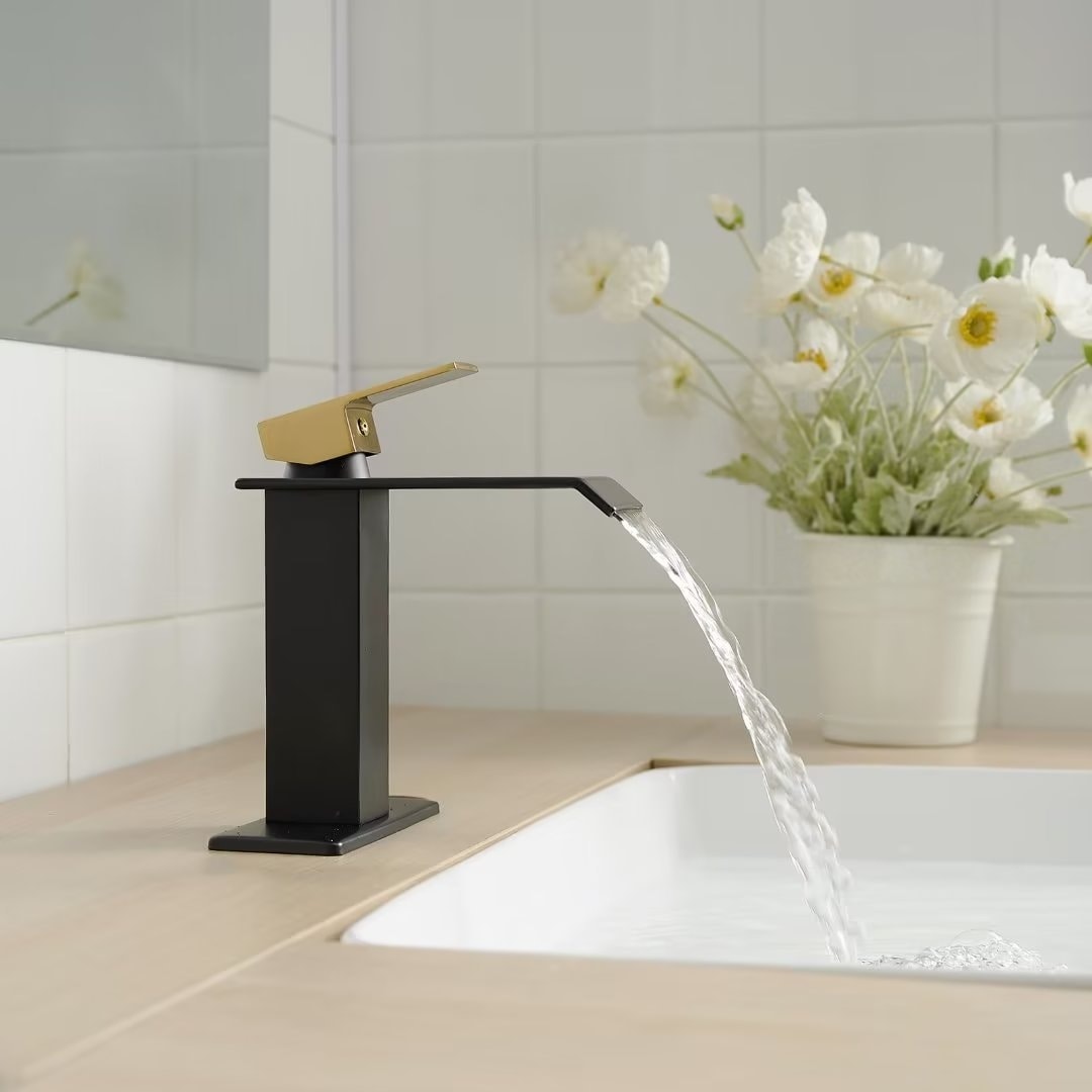 Vibrantbath Commercial Waterfall Spout Bathroom Sink Faucet