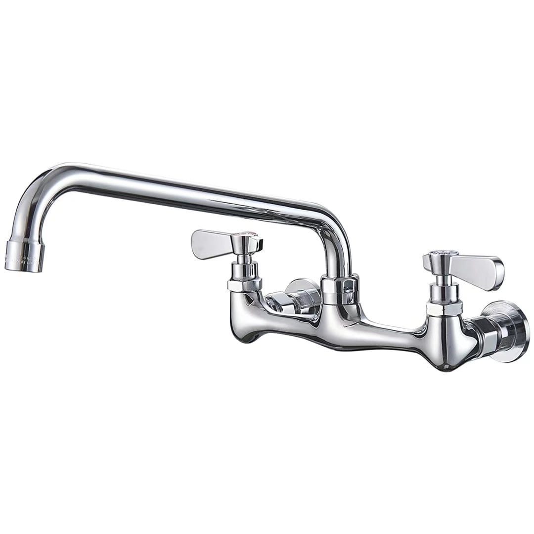 Nsf No Lead Faucet Sink Wall Mount Faucet 8 Swivel Spout 8 Inch