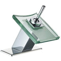 Vibrantbath Waterfall Bathroom Sink Faucet With Tempered Glass