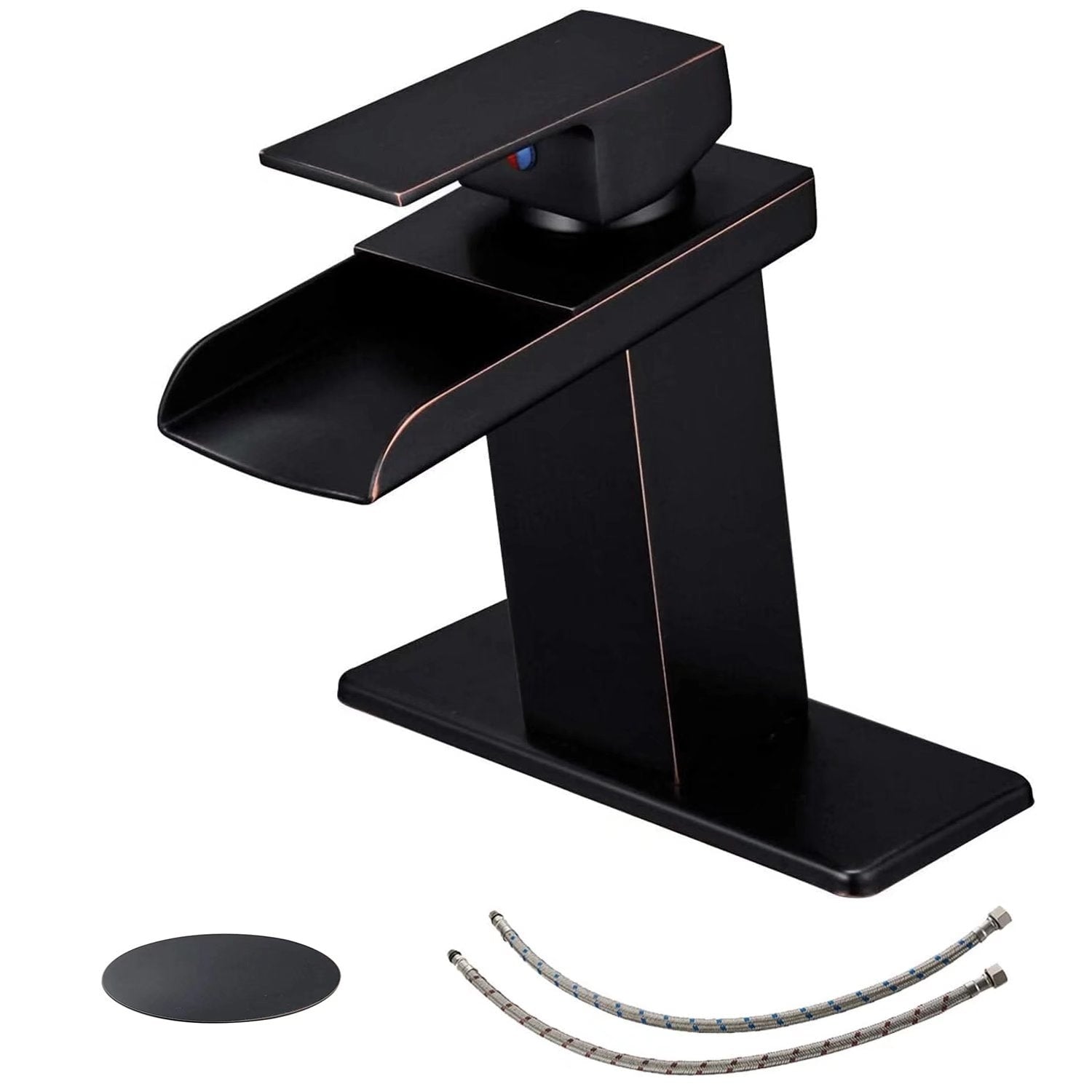 Vibrantbath Waterfall Bathroom Sink Faucet With Drain Included