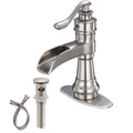Waterfall Bathroom Sink Faucets Deck Mount Lavatory