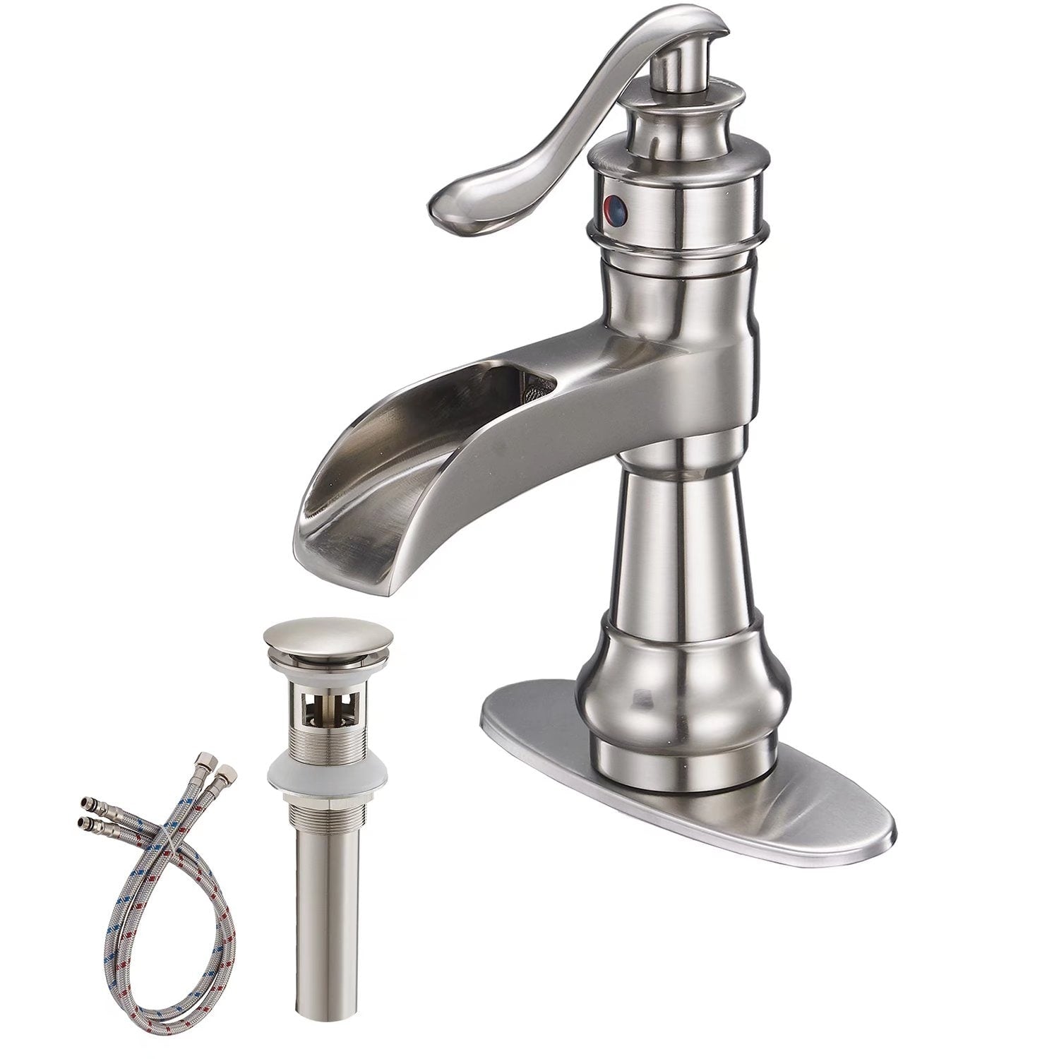 Waterfall Bathroom Sink Faucets Deck Mount Lavatory