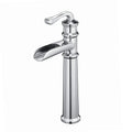 Brushed Nickel Waterfall Bathroom Vessel Sink Faucet Deck Mount
