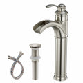 Vibrantbath Waterfall Bathroom Vessel Sink Faucet With Drain