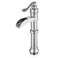 Vibrantbath Waterfall Spout Single Handle Bathroom Vessel Sink Faucet Commercial