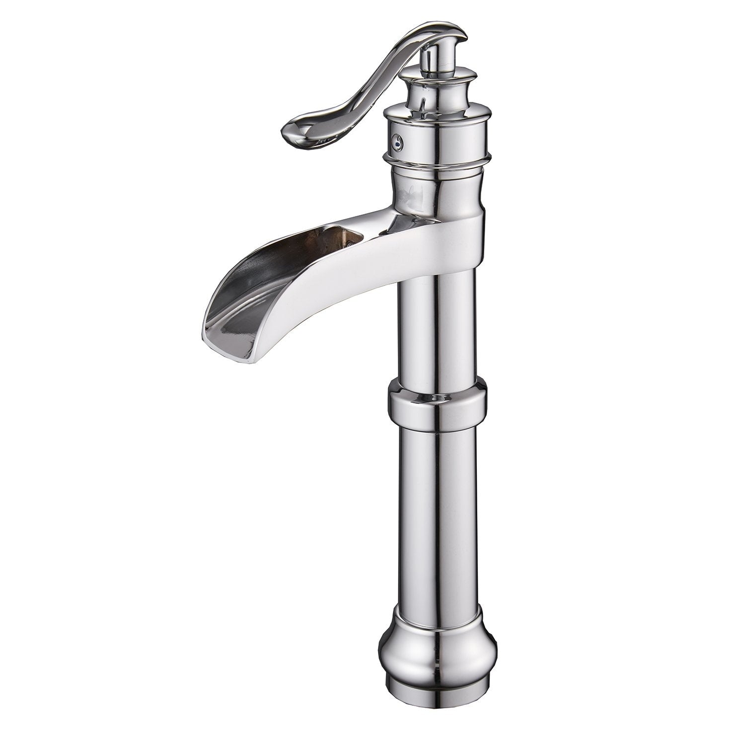Vibrantbath Waterfall Spout Single Handle Bathroom Vessel Sink Faucet Commercial