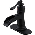 Vibrantbath Waterfall Spout Single Handle Lever Bathroom Sink Faucet
