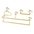 Victorian 4 Pieces Dual Towel Bar Bathroom Hardware Set