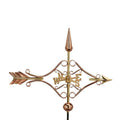 Victorian Arrow Pure Copper Garden Weathervane With Garden Pole By Good Directions