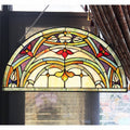 Gracewood Hollow Chu Glass Half Circle Window Panel Suncatcher