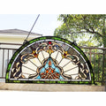 Gracewood Hollow Delapaz Half Circle Glass Window Panel Suncatcher