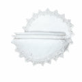 Victorian Lace Trim Round Placemats 16 Inch Set Of 4 White