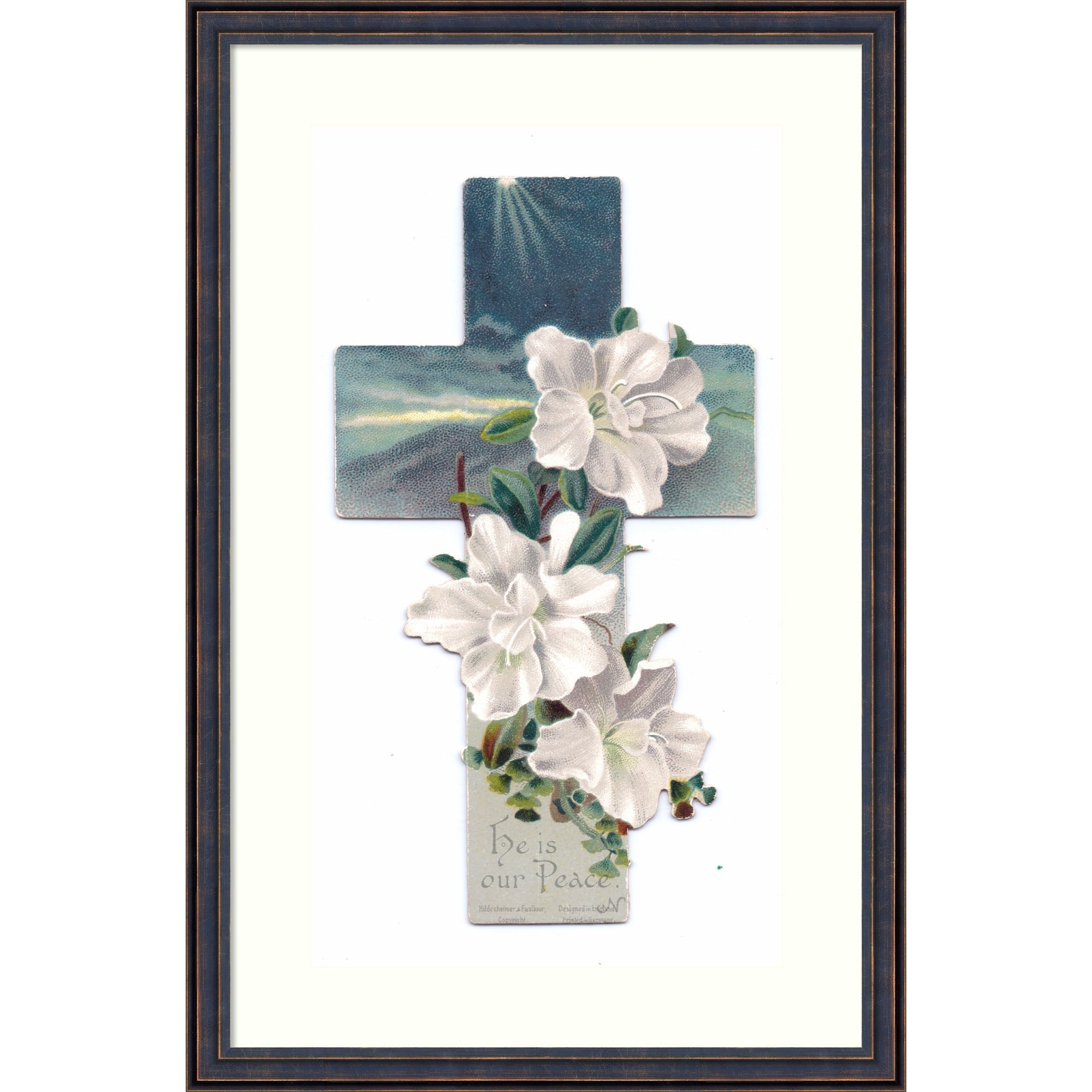 Victorian Religious Lilies 1880 By English School Wood Framed Wall Art Print