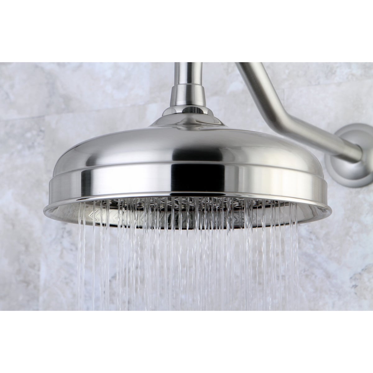 Victorian Satin Nickel 8 Inch Rainfall Shower Head