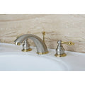 Victorian Satin Nickel Polished Brass Widespread Bathroom Faucet