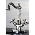 Victorian Single Hole Satin Nickel Bathroom Faucet