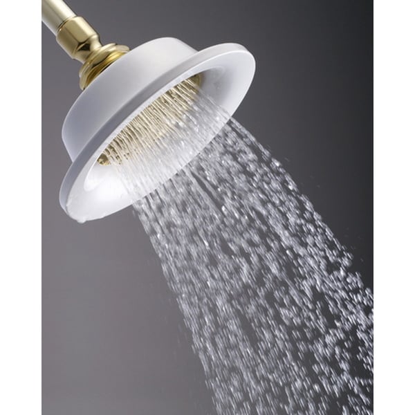 Victorian Sunflower Polished Brass Shower Head