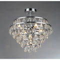 Victory 5 Light Chrome Crystal Flush Mount