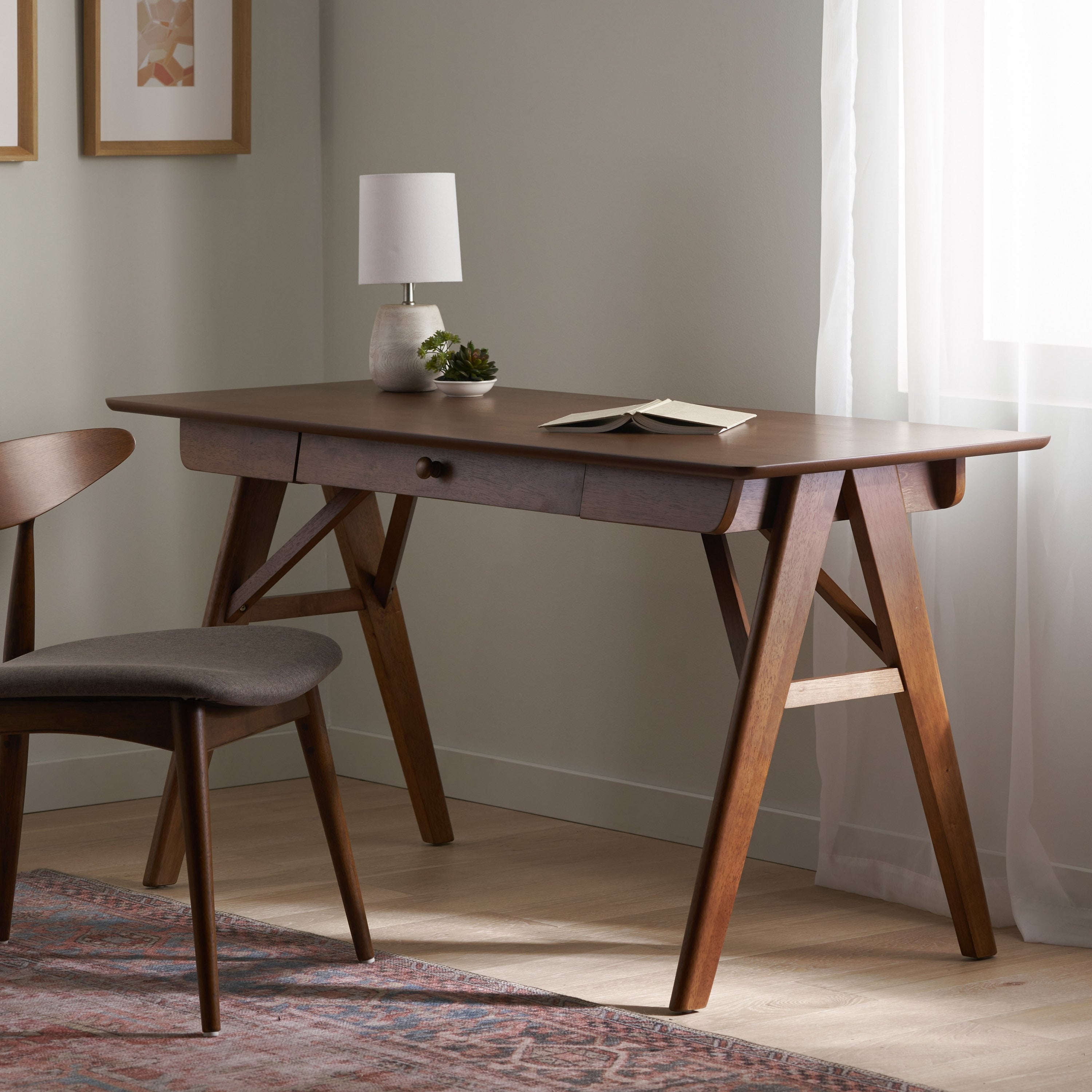 Vienna Mid Century Wood Desk By Christopher Knight Home