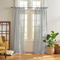 The Curated Nomad Parkhurst Tie Top Sheer Window Curtain