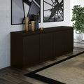 Viennese 62.99 In. 6 Shelf Buffet Cabinet In Black Matte