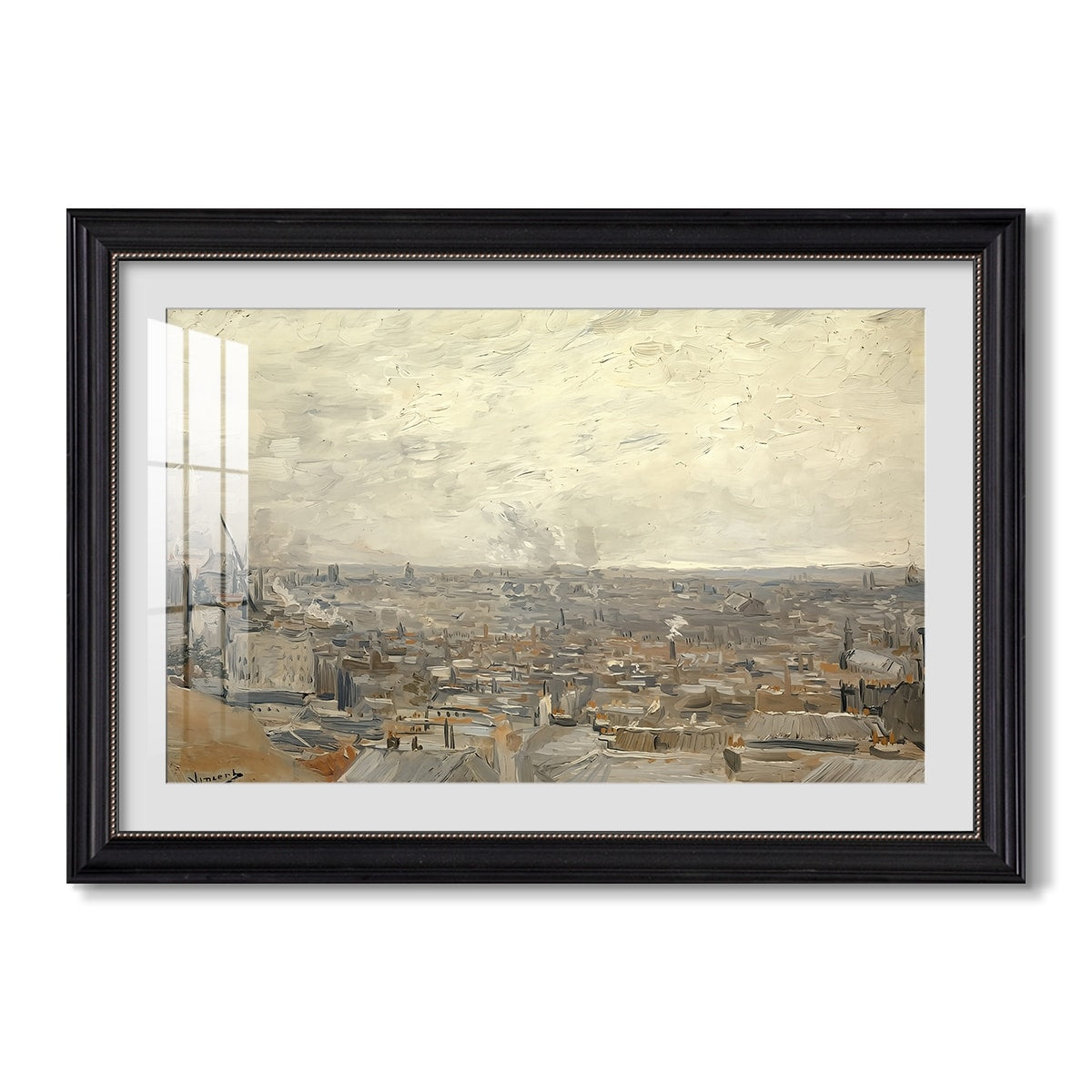 View From Montmartre 1886 Vincent Van Gogh Custom Framed Print
