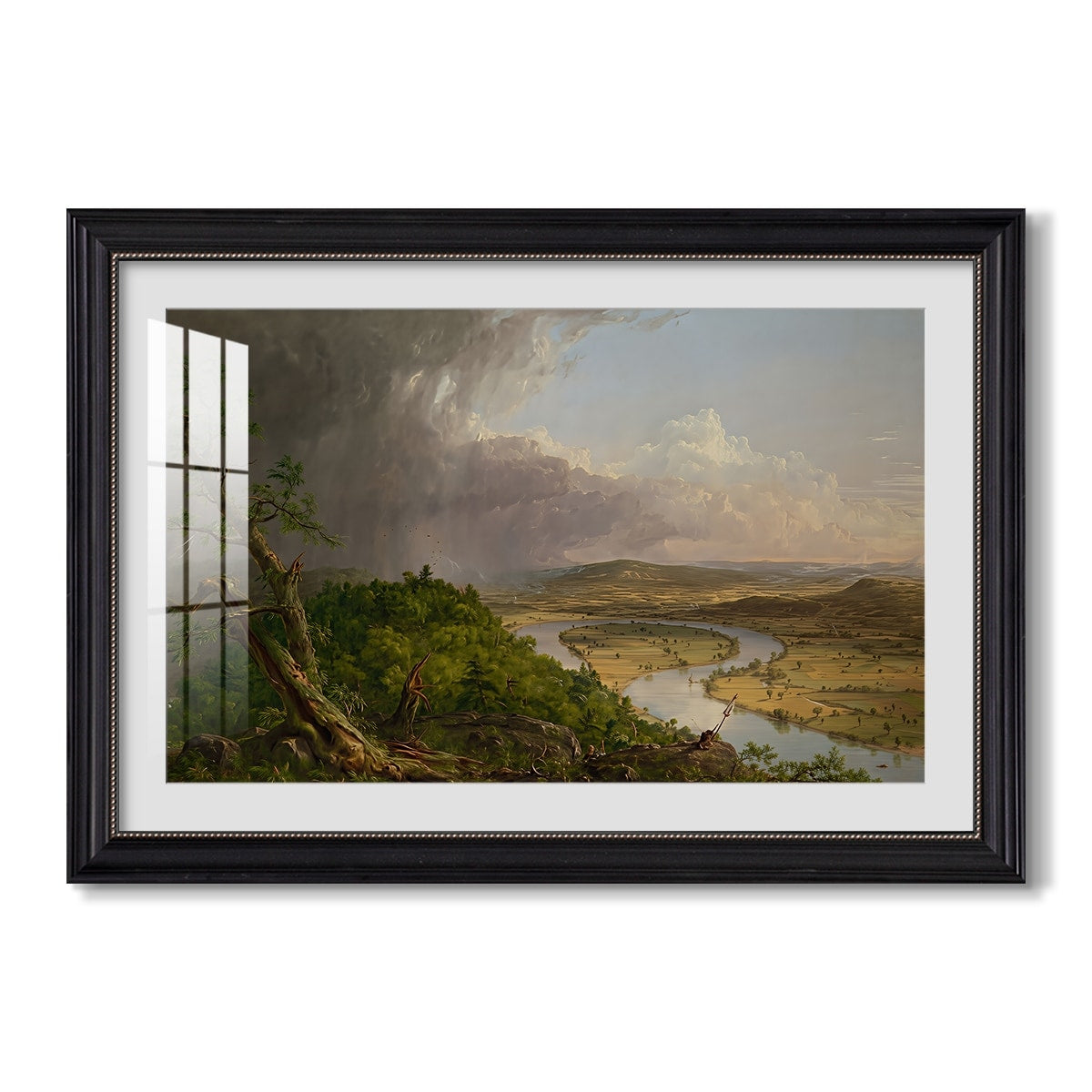 View From Mount Holyoke Northampton 1836 Thomas Cole Custom Framed Print