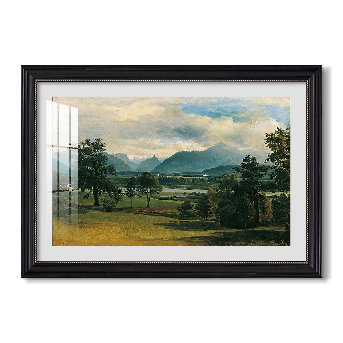 View Of Liefering 1830 Friedrich Gauermann Custom Framed Print